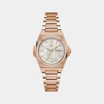 Coussin Shape Lady Women Quartz White Dial Analog Stainless Steel Watch Y98002L1MF