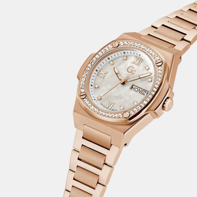 Coussin Shape Lady Women Quartz White Dial Analog Stainless Steel Watch Y98002L1MF