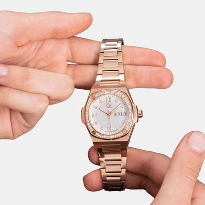 Coussin Shape Lady Women Quartz White Dial Analog Stainless Steel Watch Y98002L1MF