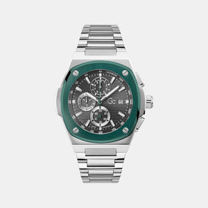 Gc Coussin Shape Women Quartz Grey Dial Chronograph Stainless Steel Watch Y99022G5MF
