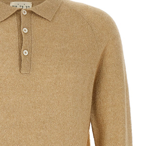 Ma'ry'ya Bouclé Cotton Polo Shirt