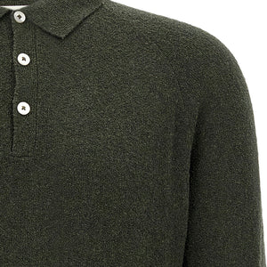Ma'ry'ya Bouclé Cotton Polo Shirt