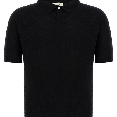 Ma'ry'ya Bouclé Cotton Polo Shirt