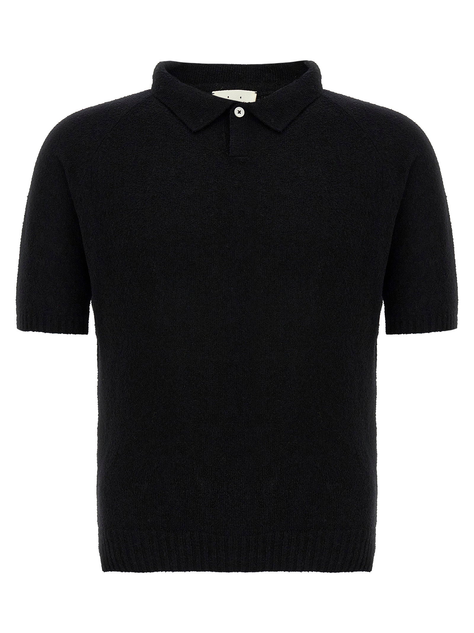 Ma'ry'ya Bouclé Cotton Polo Shirt