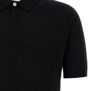 Ma'ry'ya Bouclé Cotton Polo Shirt