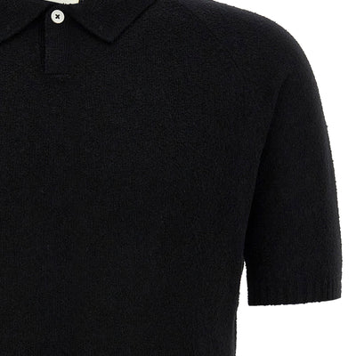 Ma'ry'ya Bouclé Cotton Polo Shirt