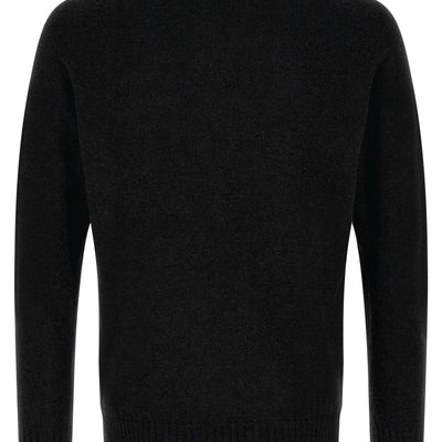 Ma'ry'ya Crew-neck Sweater With Slits