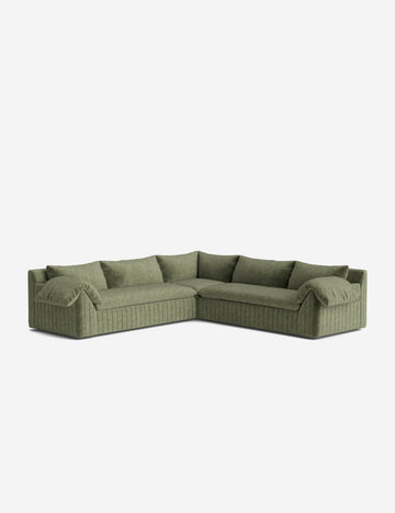 Moss Performance Striated Velvet