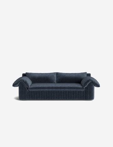 Indigo Performance Striated Velvet