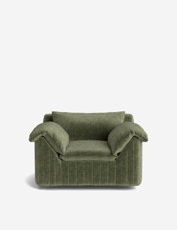Moss Performance Striated Velvet