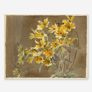 Yellow/Orange Flower with Border Print by Hannah Borger Overbeck