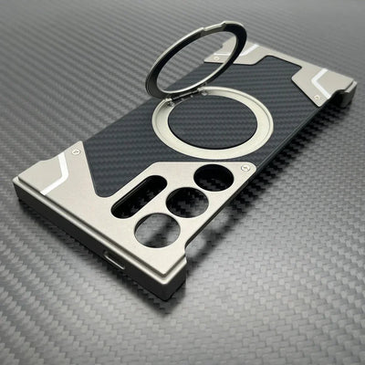 Reinforced Carbon Fiber Armor Bracket Case - Samsung