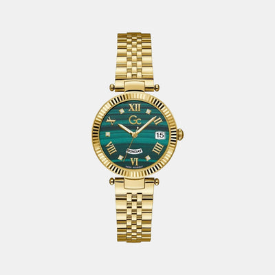 Flair Women Quartz Green Dial Analog Stainless Steel Watch Z01006L9MF