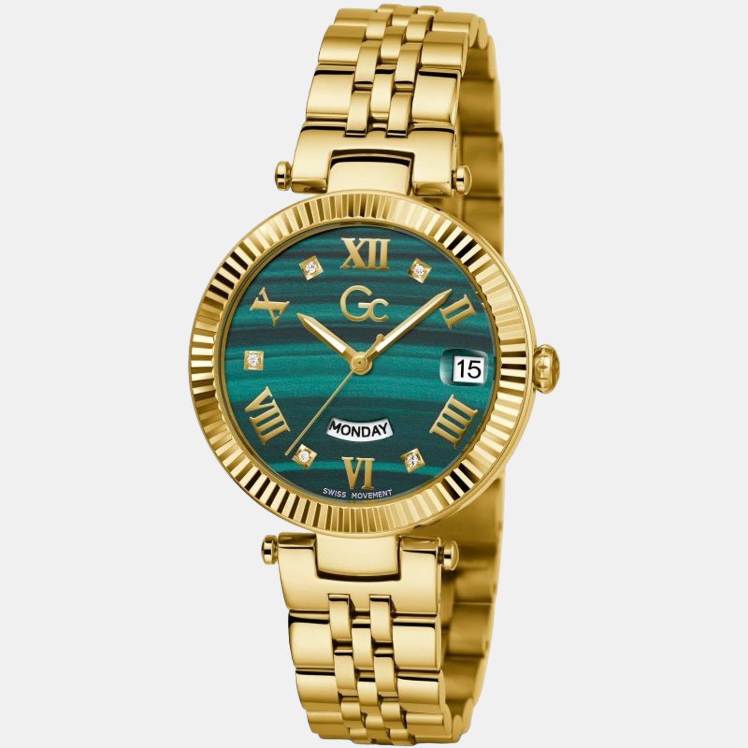Flair Women Quartz Green Dial Analog Stainless Steel Watch Z01006L9MF