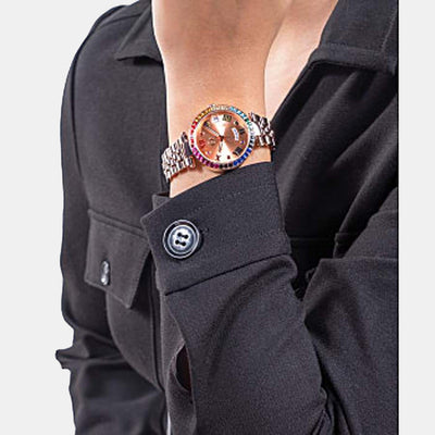 Flair Limited Edition Women Quartz Rose Gold Dial Analog Stainless Steel Watch Z01008L3MF