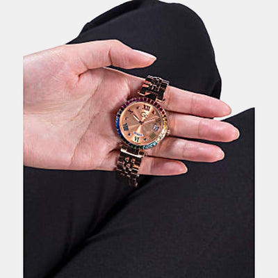 Flair Limited Edition Women Quartz Rose Gold Dial Analog Stainless Steel Watch Z01008L3MF