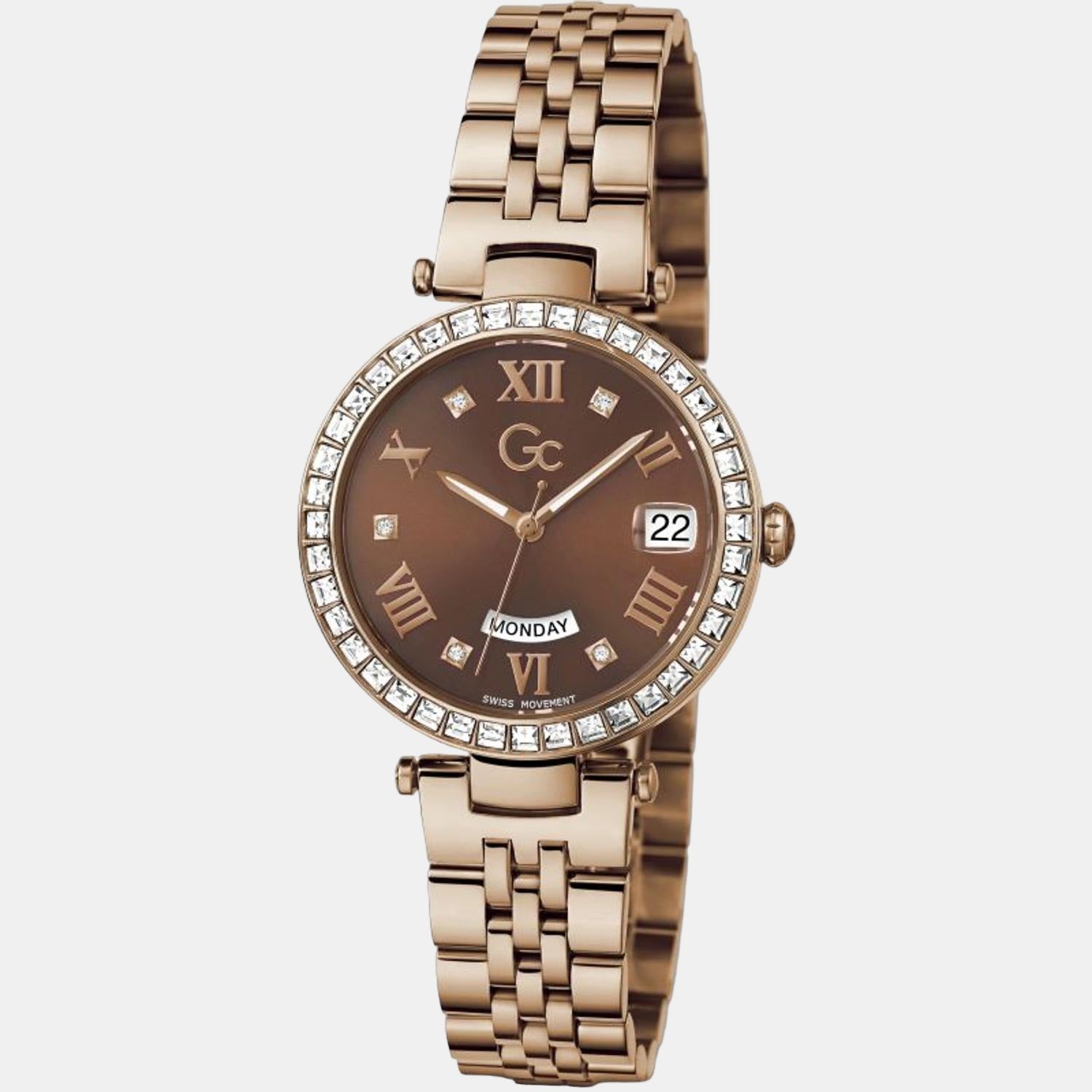 Flair Women Quartz Brown Dial Analog Stainless Steel Watch Z01009L4MF