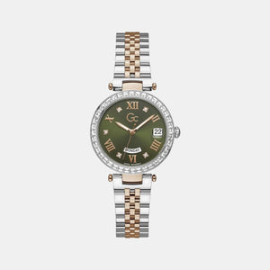 Flair Women Quartz Green Dial Analog Stainless Steel Watch Z01010L9MF