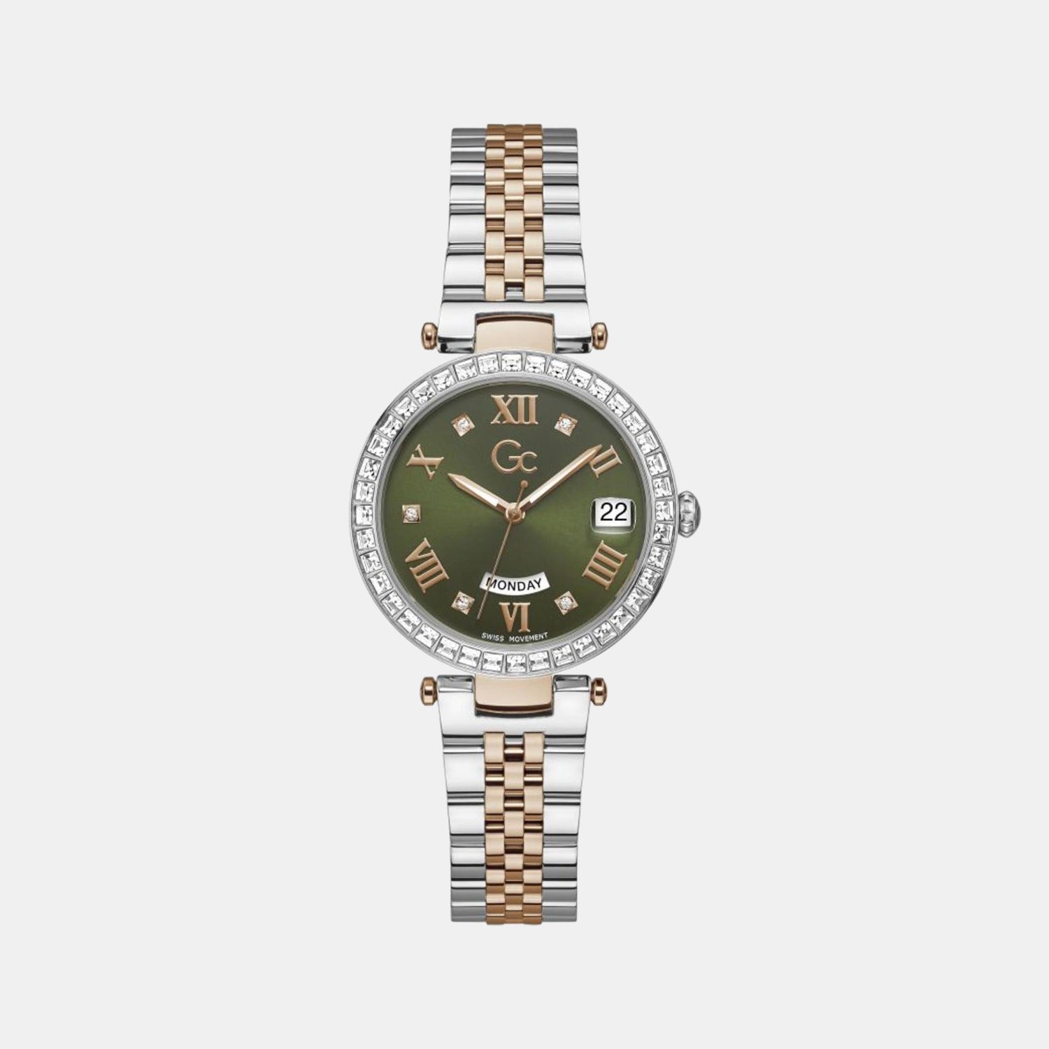 Flair Women Quartz Green Dial Analog Stainless Steel Watch Z01010L9MF