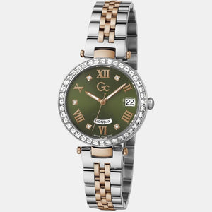 Flair Women Quartz Green Dial Analog Stainless Steel Watch Z01010L9MF