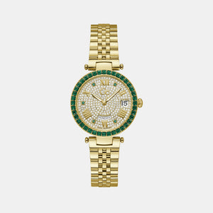 Flair Crystal Women Quartz White Dial Analog Stainless Steel Watch Z01013L1MF