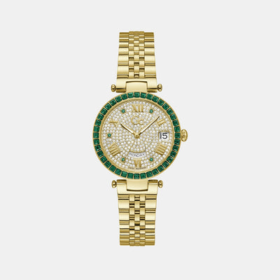 Flair Crystal Women Quartz White Dial Analog Stainless Steel Watch Z01013L1MF