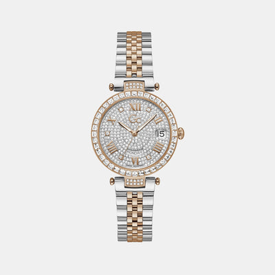 Flair Crystal Women Quartz White Dial Analog Stainless Steel Watch Z01014L1MF