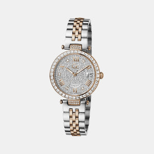 Flair Crystal Women Quartz White Dial Analog Stainless Steel Watch Z01014L1MF