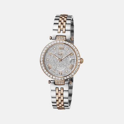 Flair Crystal Women Quartz White Dial Analog Stainless Steel Watch Z01014L1MF