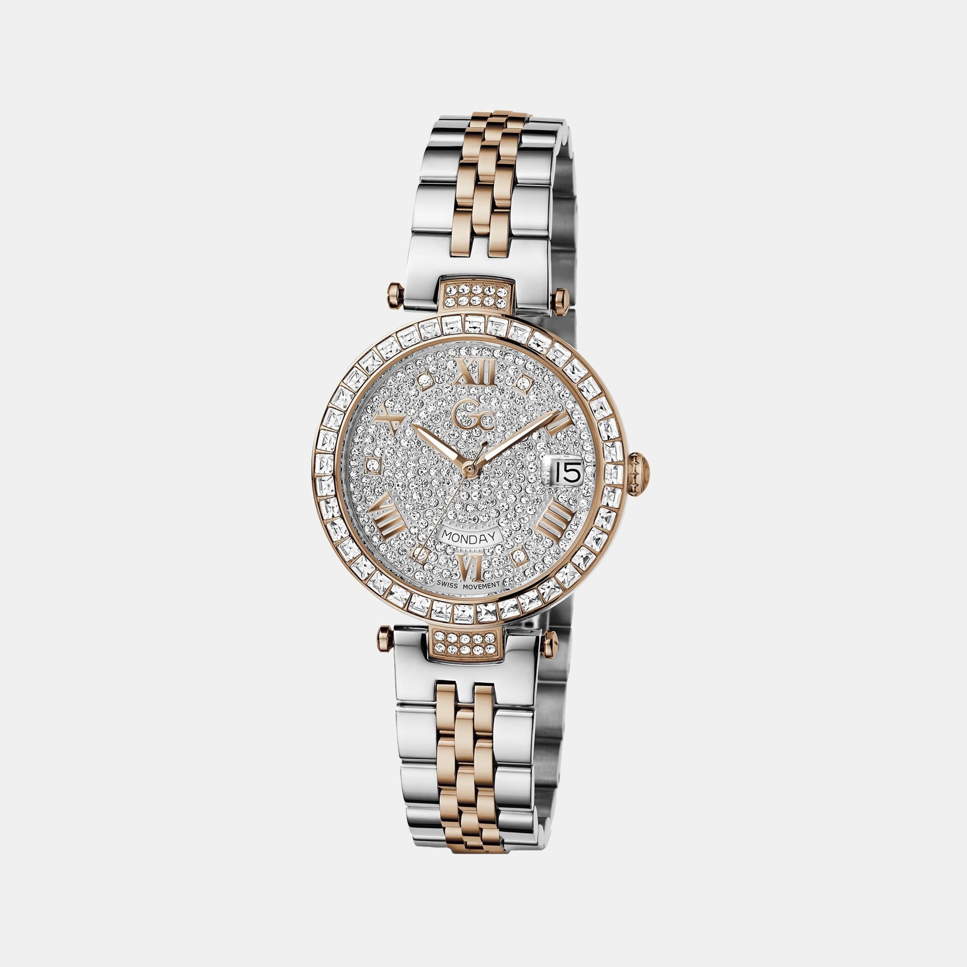 Flair Crystal Women Quartz White Dial Analog Stainless Steel Watch Z01014L1MF