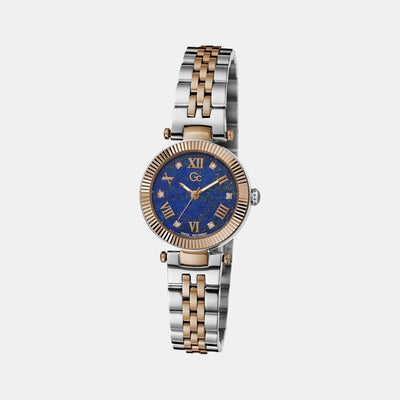 Flair Small Women Quartz Blue Dial Analog Stainless Steel Watch Z02004L7MF
