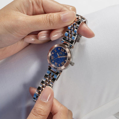 Flair Small Women Quartz Blue Dial Analog Stainless Steel Watch Z02004L7MF