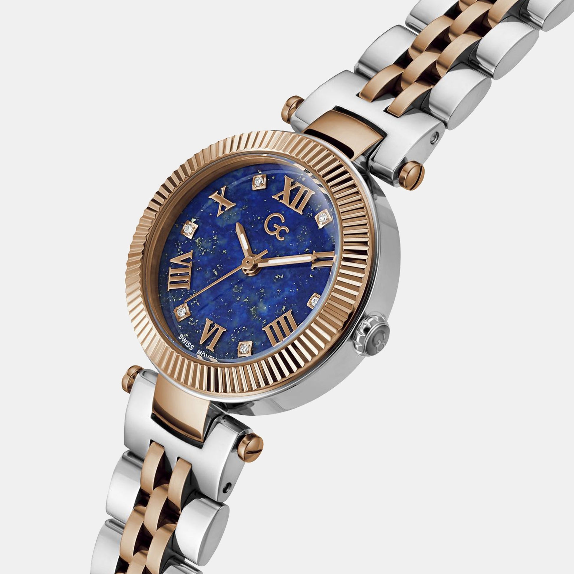 Flair Small Women Quartz Blue Dial Analog Stainless Steel Watch Z02004L7MF
