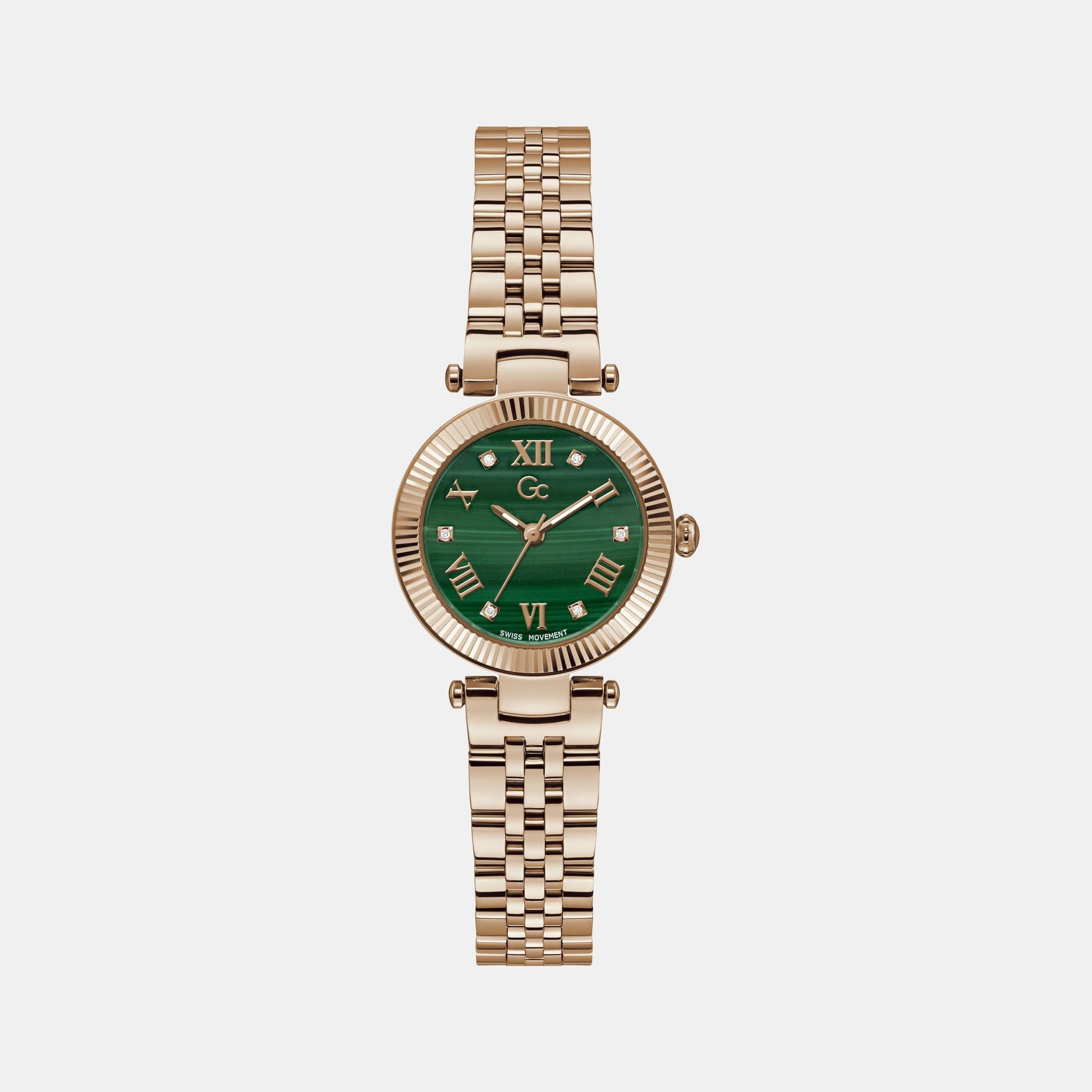 Flair Small Women Quartz Green Dial Analog Stainless Steel Watch Z02006L9MF