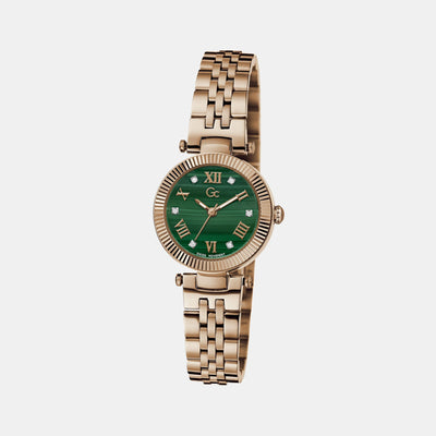 Flair Small Women Quartz Green Dial Analog Stainless Steel Watch Z02006L9MF