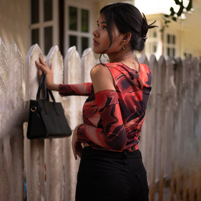 Mesh Top with Glove-Sleeve