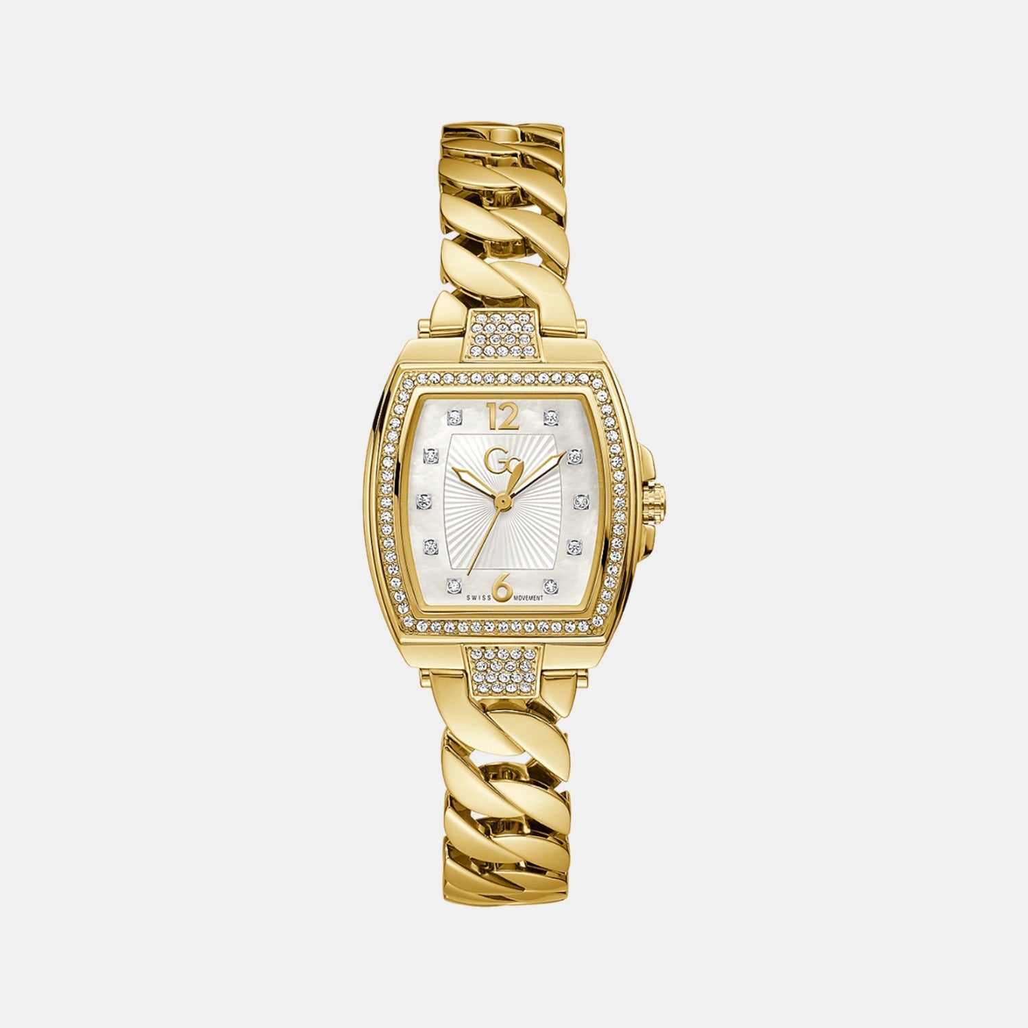 Couture Tonneau Chain Women Quartz Mother Of Pearl Dial Analog Stainless Steel Watch Z11003L1MF