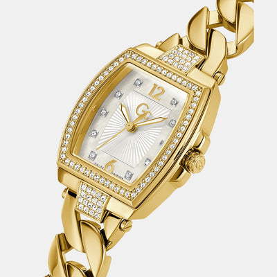 Couture Tonneau Chain Women Quartz Mother Of Pearl Dial Analog Stainless Steel Watch Z11003L1MF