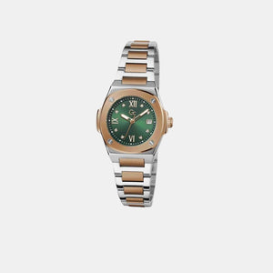 Coussin Shape Women Quartz Green Dial Analog Stainless Steel Watch Z12001L9MF