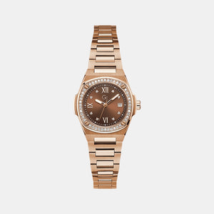 Coussin Shape Women Quartz Brown Dial Analog Stainless Steel Watch Z12002L4MF