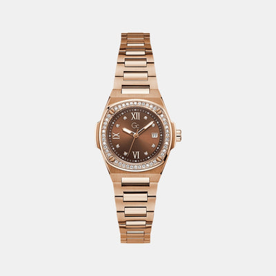 Coussin Shape Women Quartz Brown Dial Analog Stainless Steel Watch Z12002L4MF