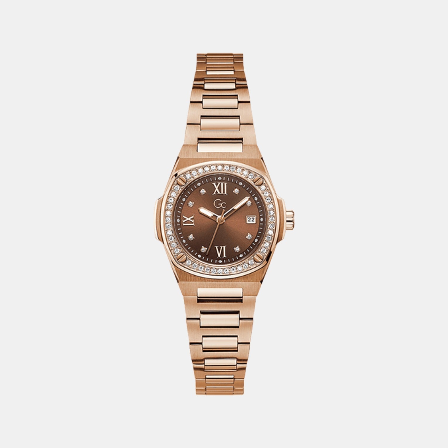 Coussin Shape Women Quartz Brown Dial Analog Stainless Steel Watch Z12002L4MF