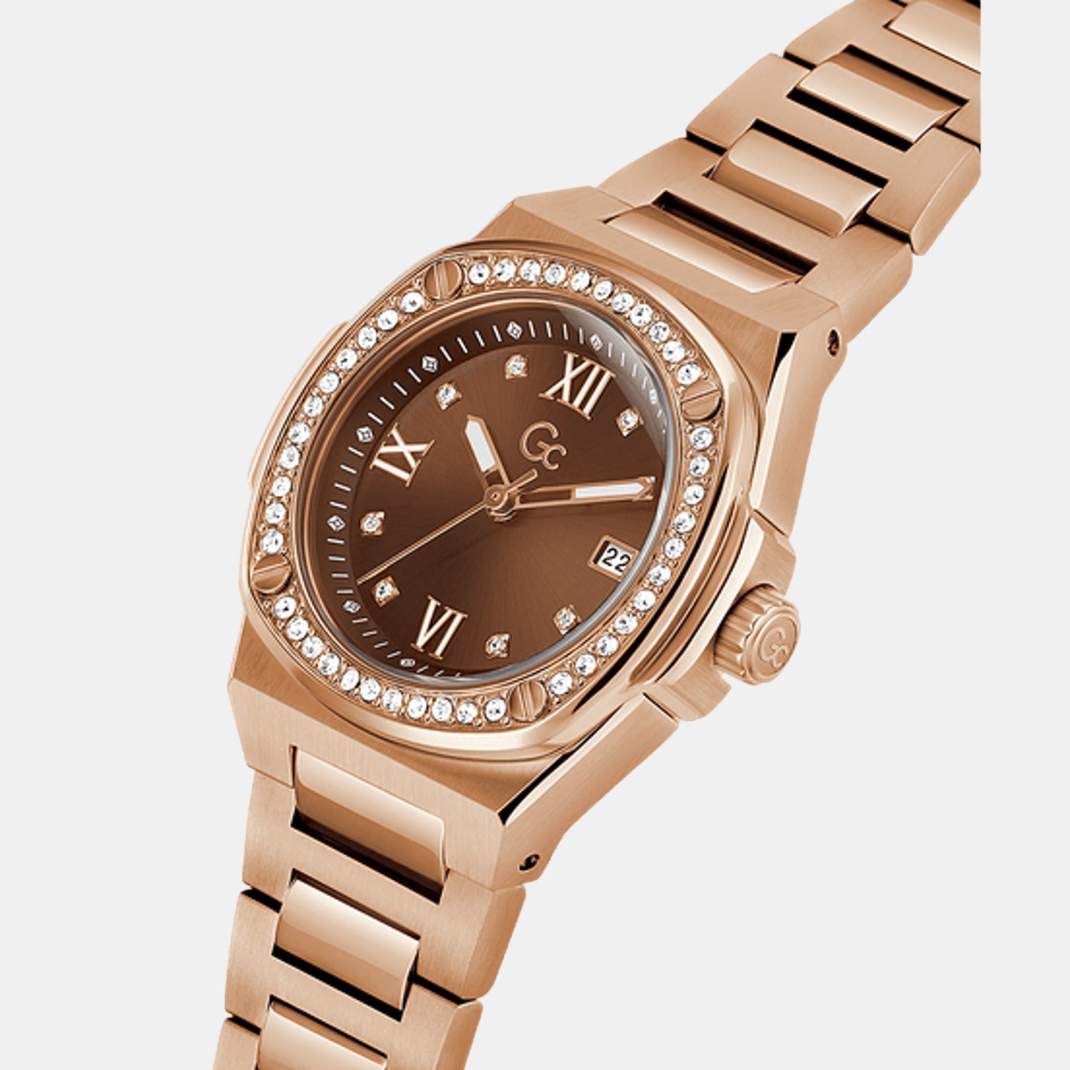 Coussin Shape Women Quartz Brown Dial Analog Stainless Steel Watch Z12002L4MF
