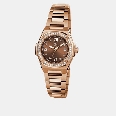 Coussin Shape Women Quartz Brown Dial Analog Stainless Steel Watch Z12002L4MF