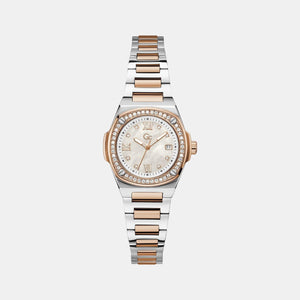 Coussin Shape Women Quartz White Dial Analog Stainless Steel Watch Z12003L1MF