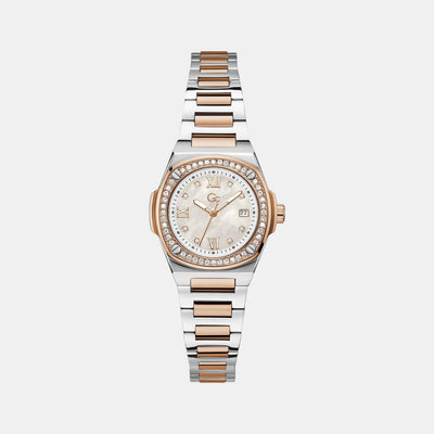 Coussin Shape Women Quartz White Dial Analog Stainless Steel Watch Z12003L1MF