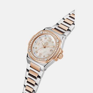 Coussin Shape Women Quartz White Dial Analog Stainless Steel Watch Z12003L1MF