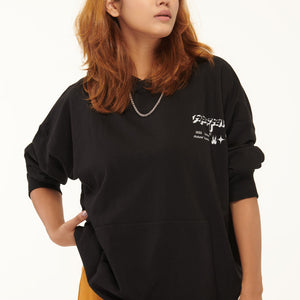 Unisex Black Oversized Hoodie