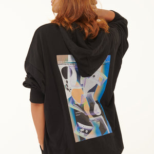 Unisex Black Oversized Hoodie