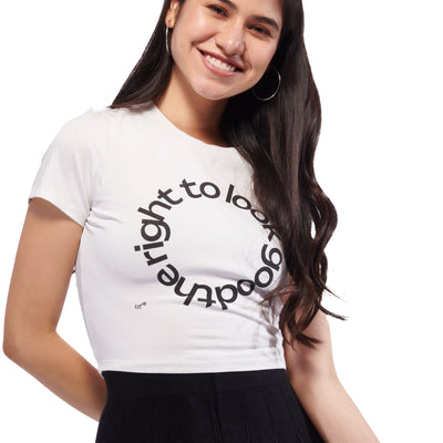 Right To Look Good Graphic Crop Tee